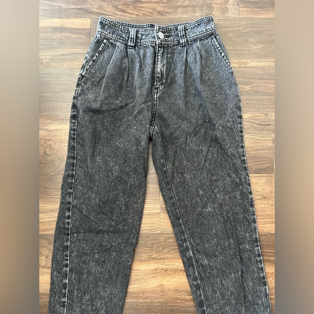 Heathered black mom jeans